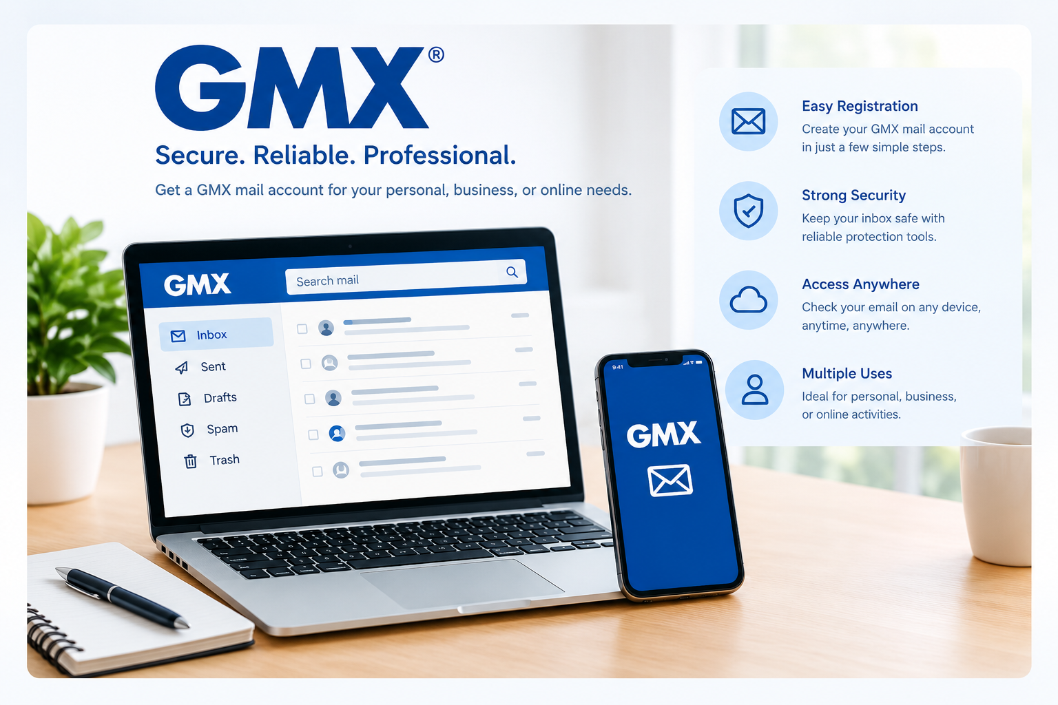 GMX Email Workspace and Features